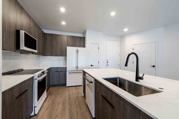 Marble style quartz countertops and backsplash